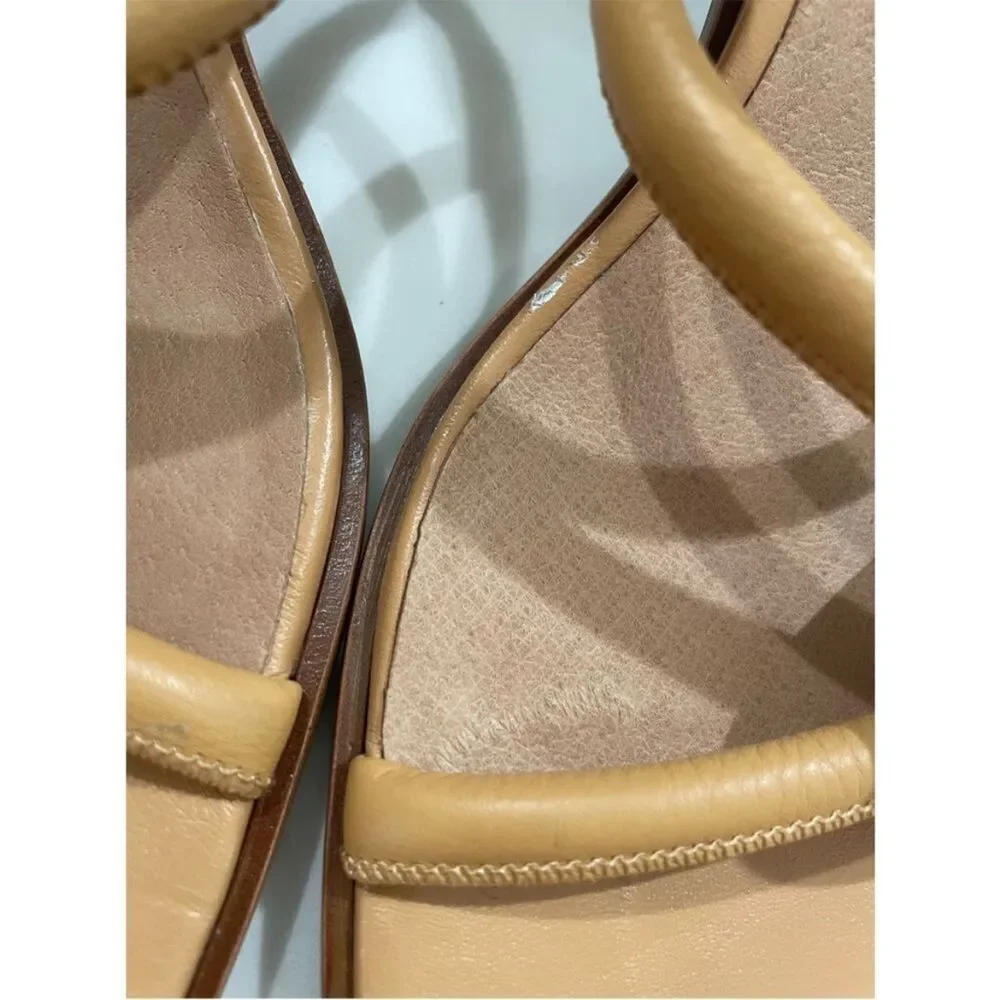Madewell Tayla Leather Sandal Vintage Beige size 10